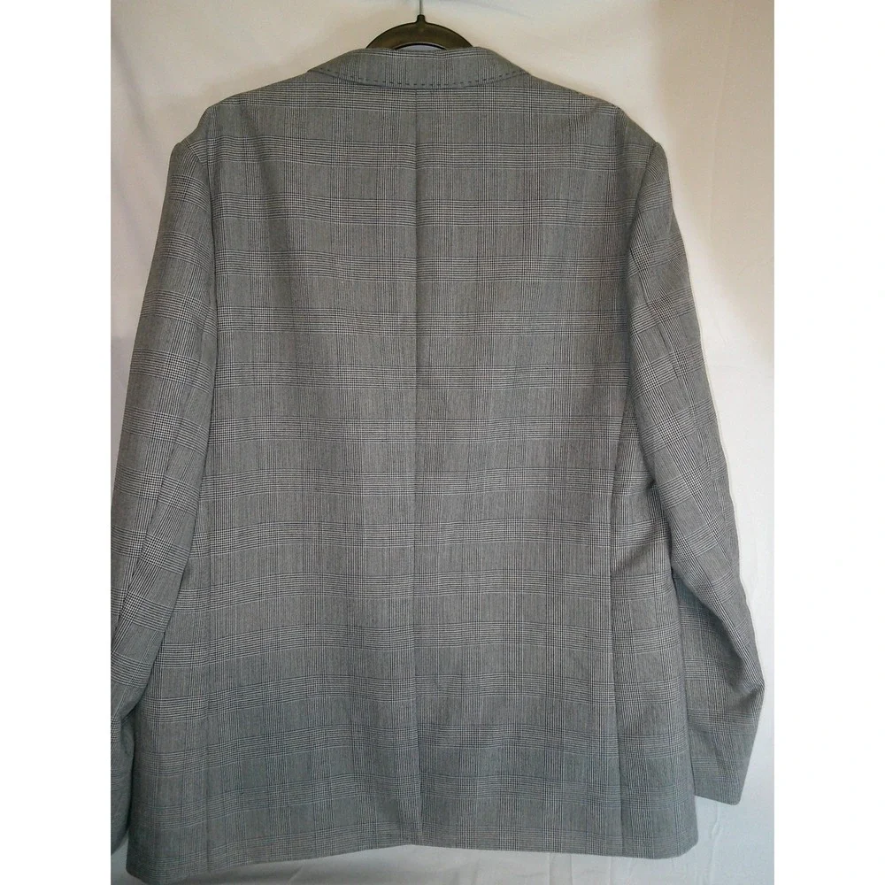 Haggar 1926 Originals Men's Gray Plaid Blazer Sport Coat Jacket 46L‎ NWOT